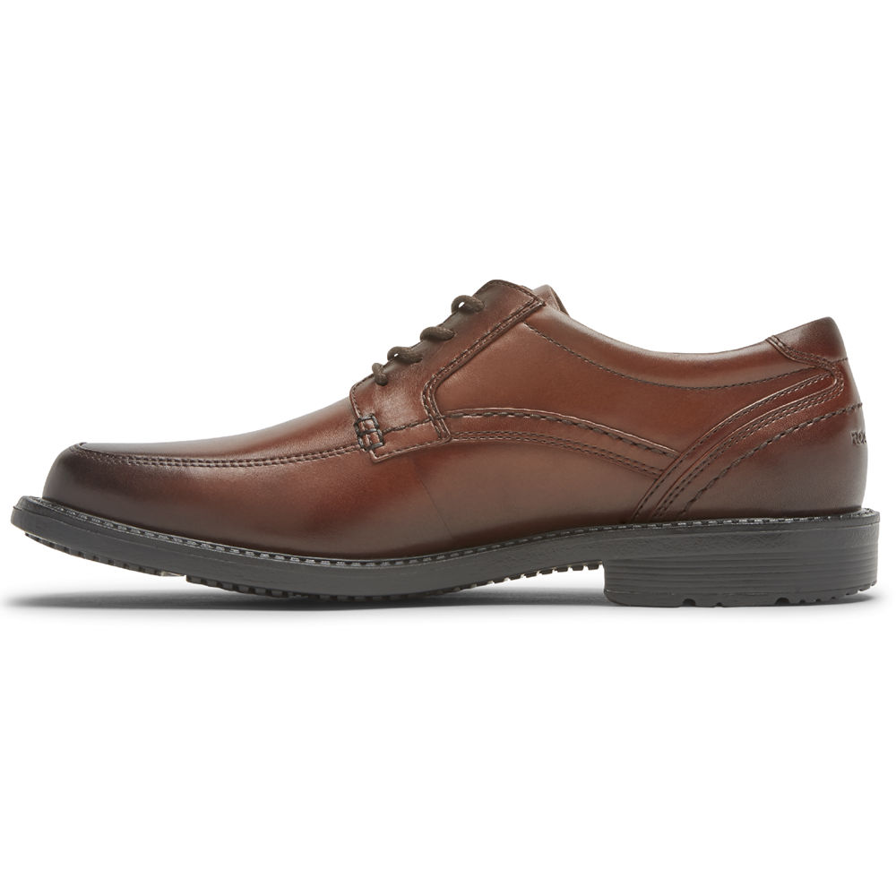 Rockport Singapore Mens Lace Up - Style Leader 2 Apron Toe Brown - NH9401537